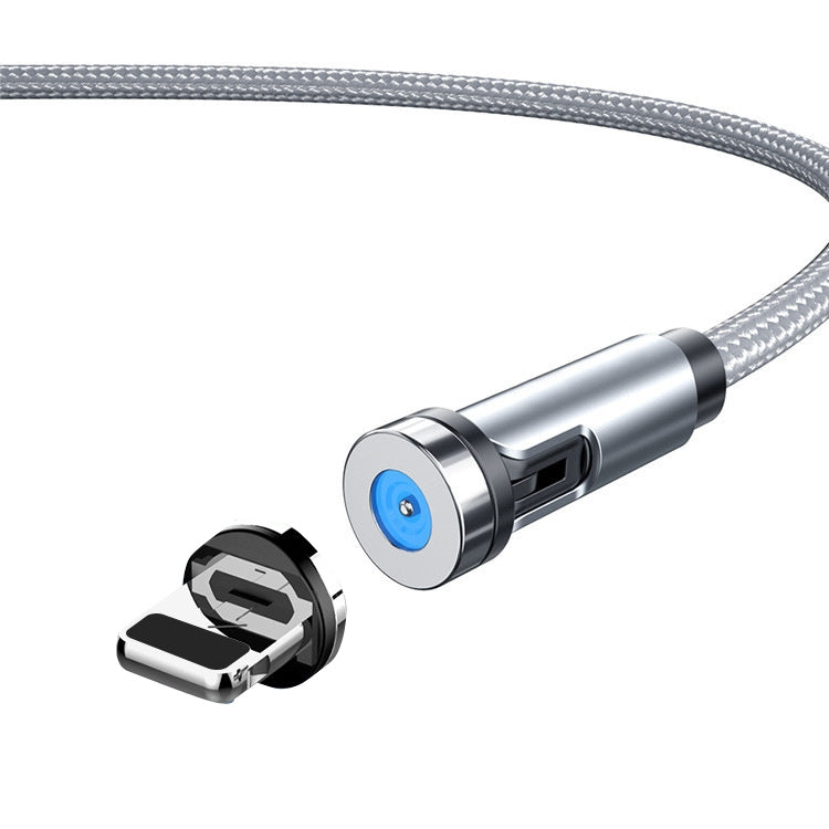 CC56 8Pin Magnetic Interface Dust Plug Rotating Data Charging Cable, Cbale Length: 2m(Silver) - free shipping - PMC Jewellery - Order now!