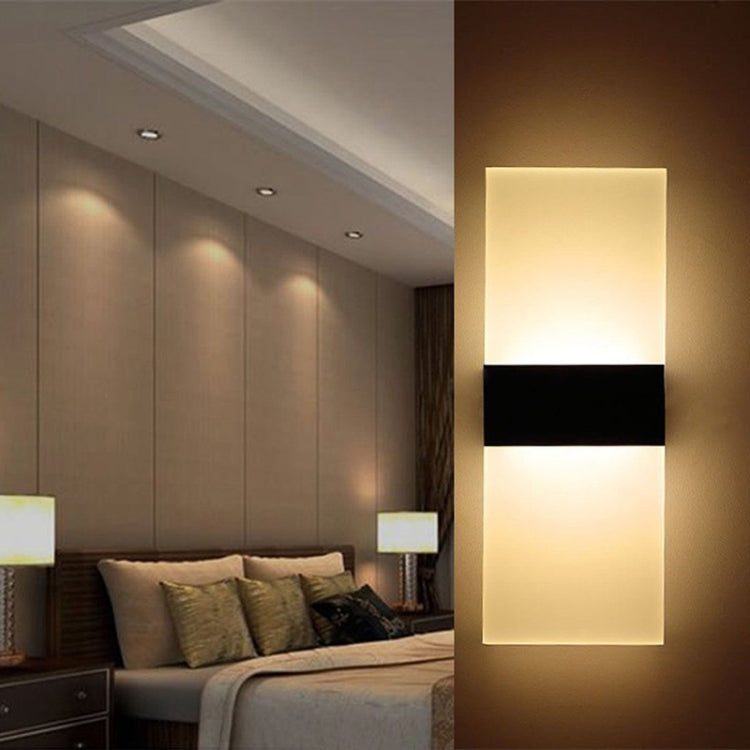 Right Angle Black LED Bedroom Bedside Wall Aisle Balcony Wall Lamp, Size:22×11cm(Warm Light) - Wall Lamps by PMC Jewellery | Online Shopping South Africa | PMC Jewellery