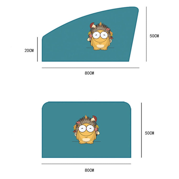 4 PCS / Set Car Window Magnet Sunshade Curtain Heat Insulation Sun Block(Hedgehog) - Sound & Heat Insulation Cotton by PMC TechLife | Online Shopping South Africa | PMC TechLife | Buy Now Pay Later Mobicred