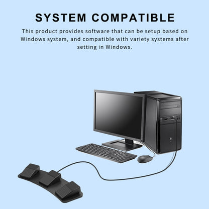 Pcsensor FS23 CF Foot Pedal Switch Keyboard Control Mouse Game Combo Pedal(Photoelectric Mute) - Other by Pcsensor | Online Shopping South Africa | PMC Jewellery | Buy Now Pay Later Mobicred
