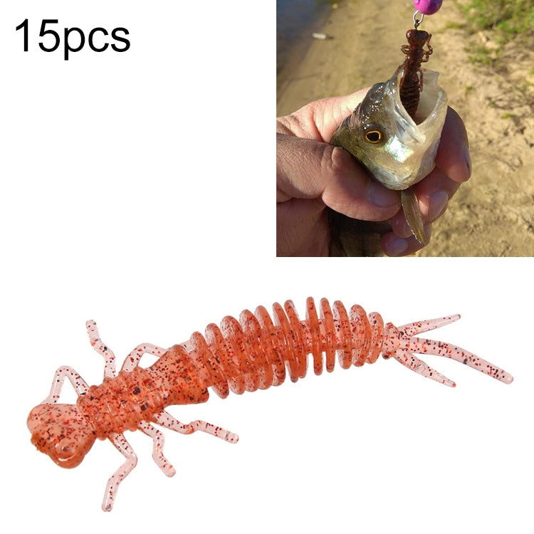 15 PCS 8-color Larvae Silicone Soft Bait Lure Bait, Size:75MM(Pink) - Fishing Lures by PMC TechLife | Online Shopping South Africa | PMC TechLife | Buy Now Pay Later Mobicred