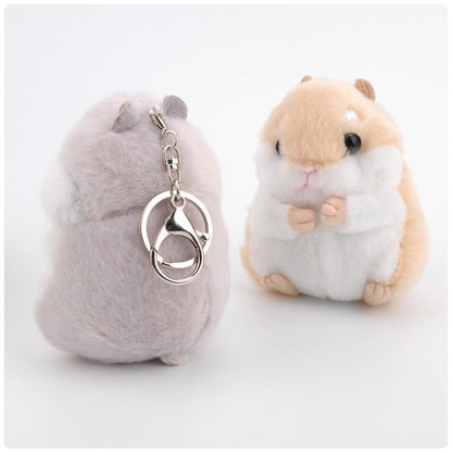 Cute Hamster Keychain Bag Pendant Plush Doll(Light Brown) - Key Rings by PMC Jewellery | Online Shopping South Africa | PMC Jewellery