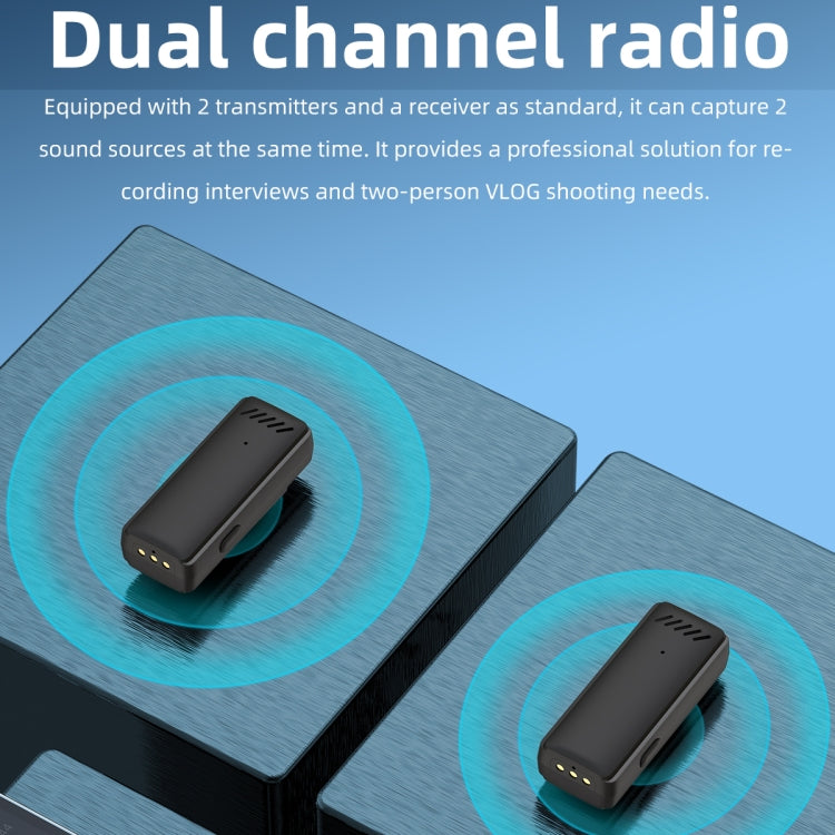 S13 One To Two Yellow Case USB-C/Type-C Interface Wireless Lavalier Noise Canceling Microphone with Charging Case - Microphone by PMC TechLife | Online Shopping South Africa | PMC TechLife | Buy Now Pay Later Mobicred