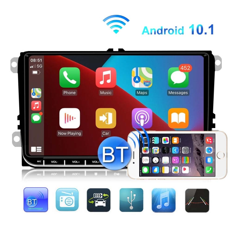 A3041 For Volkswagen 2+64G 9-inch Central Control Large Screen With Carplay Car Android10.0 Navigator Player, Style:Standard+AHD Camera - Car MP3 & MP4 & MP5 by PMC Jewellery | Online Shopping South Africa | PMC Jewellery | Buy Now Pay Later Mobicred