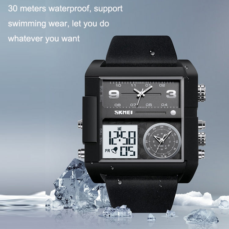 SKMEI 2021 Square Large Dial Triple Movement Men Sports Watch(Amber) - free shipping - PMC TechLife - Order now!
