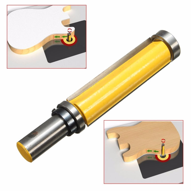 Double Bearing Trimming Knife Woodworking Milling Cutter, Style:1/4x1/2x25cm Yellow - Others by PMC Jewellery | Online Shopping South Africa | PMC Jewellery | Buy Now Pay Later Mobicred