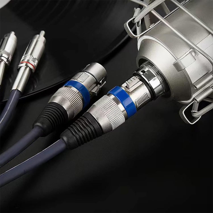 2RCA Male 2XLR Caron Female Speaker Audio Balance Cable, Length:10m - Microphone Audio Cable & Connector by PMC Jewellery | Online Shopping South Africa | PMC Jewellery | Buy Now Pay Later Mobicred