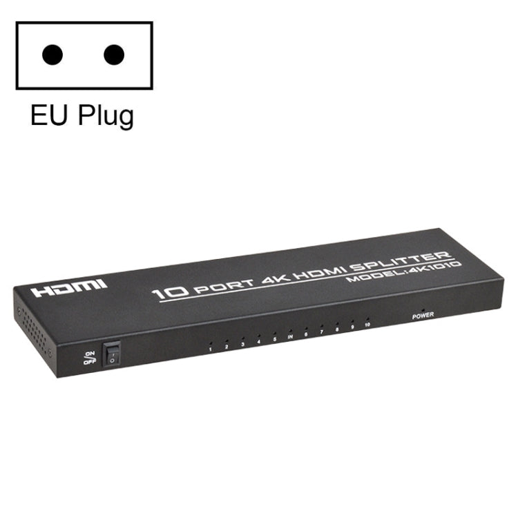 FJGEAR FJ-SM1010 30HZ HDMI 4K HD Audio And Video Splitter, Plug Type:EU Plug(Black) - Splitter by FJGEAR | Online Shopping South Africa | PMC Jewellery | Buy Now Pay Later Mobicred