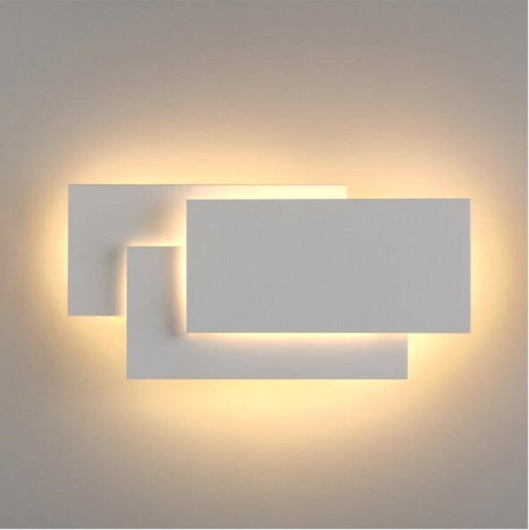 White square 18W Creative Simple Bedroom Bedside Living Room Restaurant Hotel Study Hall Corridor Aisle Light LED Tower Stack Wall Lamp(White Light) - Wall Lamps by PMc TechLife | Online Shopping South Africa | PMc TechLife | Buy Now Pay Later Mobicred