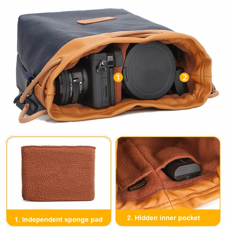 S.C.COTTON Camera Lens Protection Bag Liner Bag Waterproof Camera Storage Bag, Size: M(Black) - Soft Bag by S.C.COTTON | Online Shopping South Africa | PMC TechLife | Buy Now Pay Later Mobicred