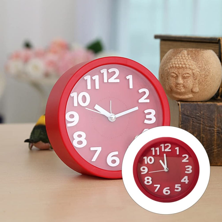 Round 12cm Candy Color Stereo Digital Silent Alarm Clock Children Student Alarm Clock(Blue) - Alarm Clocks by PMc TechLife | Online Shopping South Africa | PMc TechLife | Buy Now Pay Later Mobicred