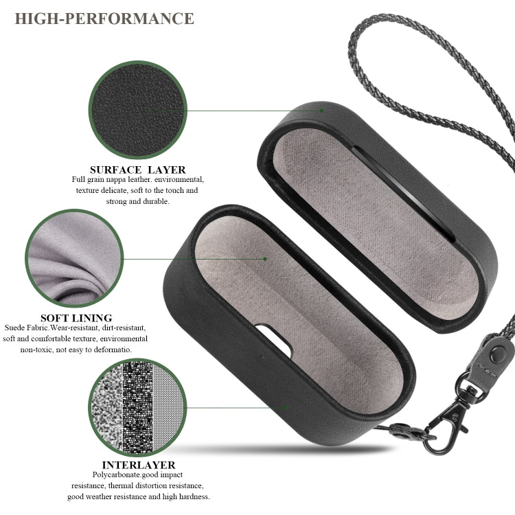 Wireless Earphone Protective Shell Leather Case Split Storage Box For Airpods Pro( Green) - free shipping - PMC Jewellery - Order now!