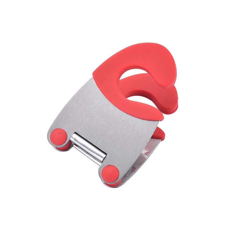 Stainless Steel Plastic Pan Edge Clamp Anti-Scald Rubber Bracket Kitchen Gadgets(Red) - Food Clips & Clips by PMC TechLife | Online Shopping South Africa | PMC TechLife | Buy Now Pay Later Mobicred