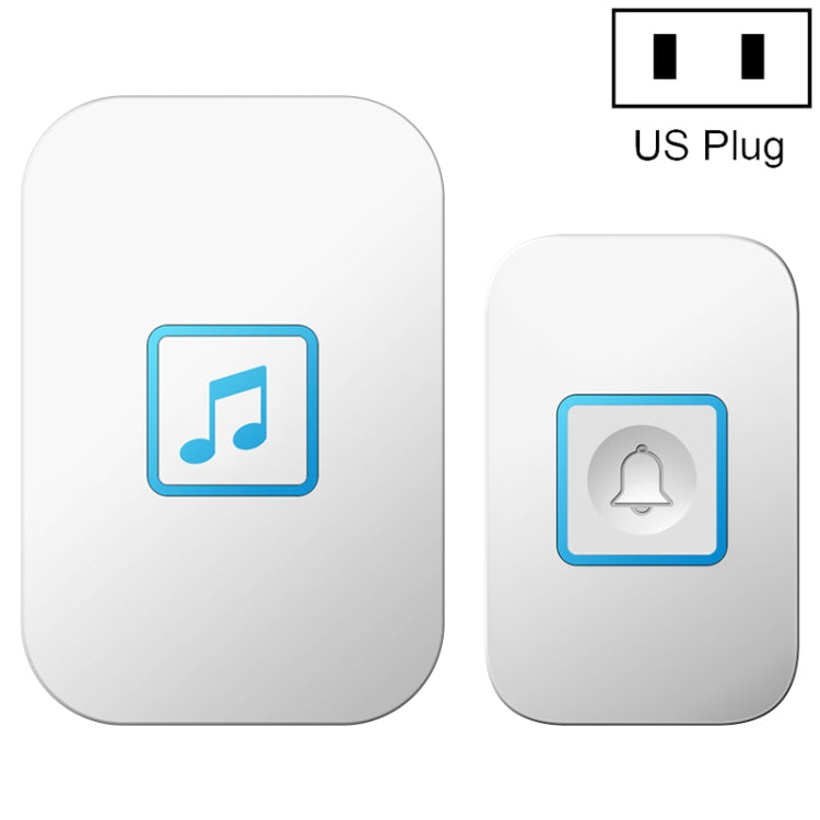 CACAZI A86 Electronic Music Remote Control Doorbell One For One AC Wireless Doorbell, Style:US Plug(White) - Wireless Doorbell by CACAZI | Online Shopping South Africa | PMC Jewellery | Buy Now Pay Later Mobicred