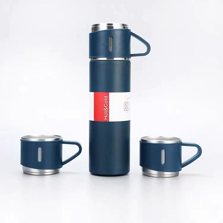 500ml 304 Stainless Steel Thermos Cup Portable Business Tea Cup,Spec: Gift Box Set(Blue) - Vacuum Thermoses & Cups by PMC TechLife | Online Shopping South Africa | PMC TechLife | Buy Now Pay Later Mobicred