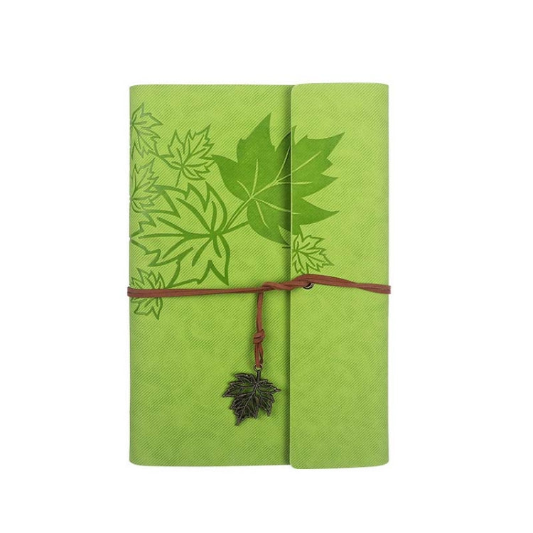 A6 PU Maple Retro Straps Handbook Loose-leaf Notebook(Green) - free shipping - PMc TechLife - Order now!