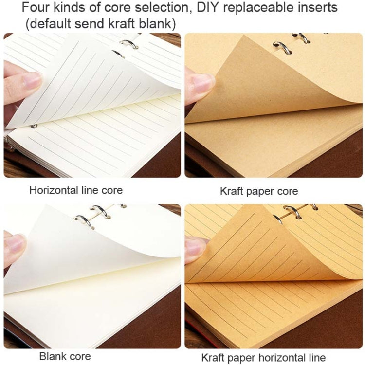A6 PU Maple Retro Straps Handbook Loose-leaf Notebook(Dark Blue) - free shipping - PMc TechLife - Order now!