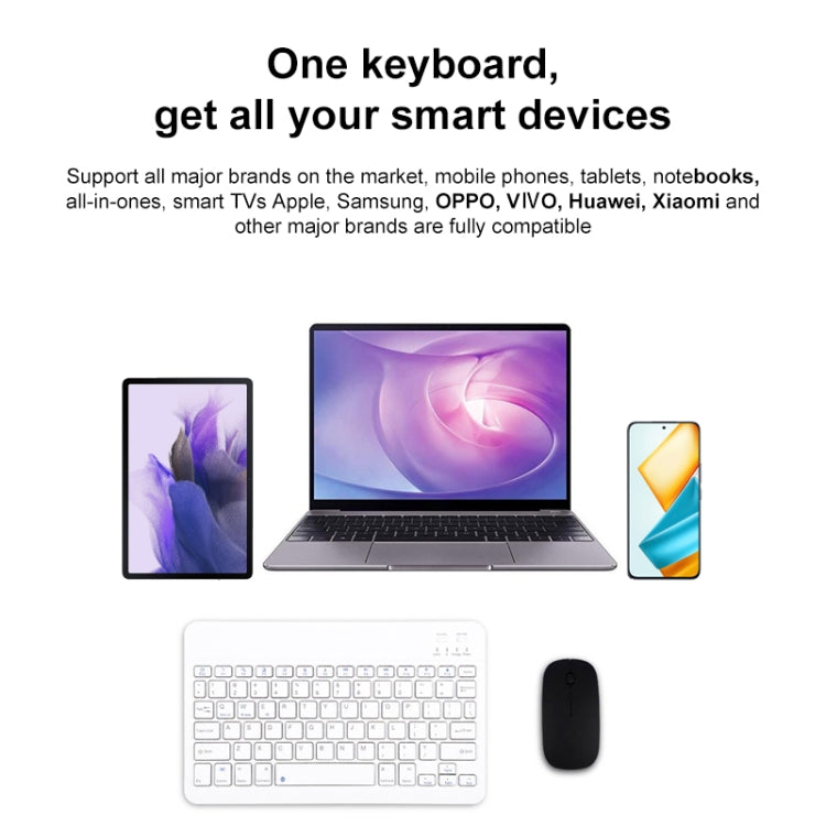 YS-001 9.7-10.1 Inch Tablets Phones Universal Mini Wireless Bluetooth Keyboard, Style:Only Keypad(White) - Universal Keyboard by PMC TechLife | Online Shopping South Africa | PMC TechLife