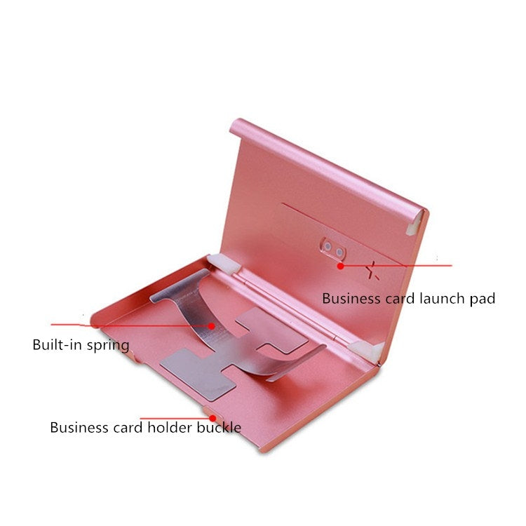 Metal Portable Push Card Case Ultra-thin Frosted Light Business Card Packing Box(Gray) - Card & Passport Bags by PMC TechLife | Online Shopping South Africa | PMC TechLife