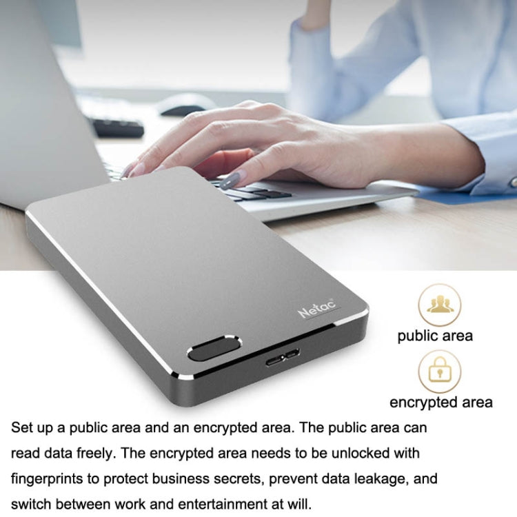 Netac K330 High Speed 2.5 Inch Encrypted Mobile Hard Drive, Capacity: 1TB - free shipping - PMC Jewellery - Order now!