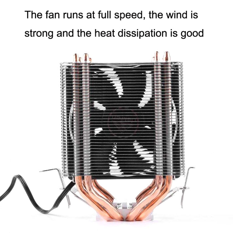 Desktop Computer 6 Copper Tube CPU Radiator Super Quiet PWM Single Fan - Fan Cooling by PMC Jewellery | Online Shopping South Africa | PMC Jewellery | Buy Now Pay Later Mobicred