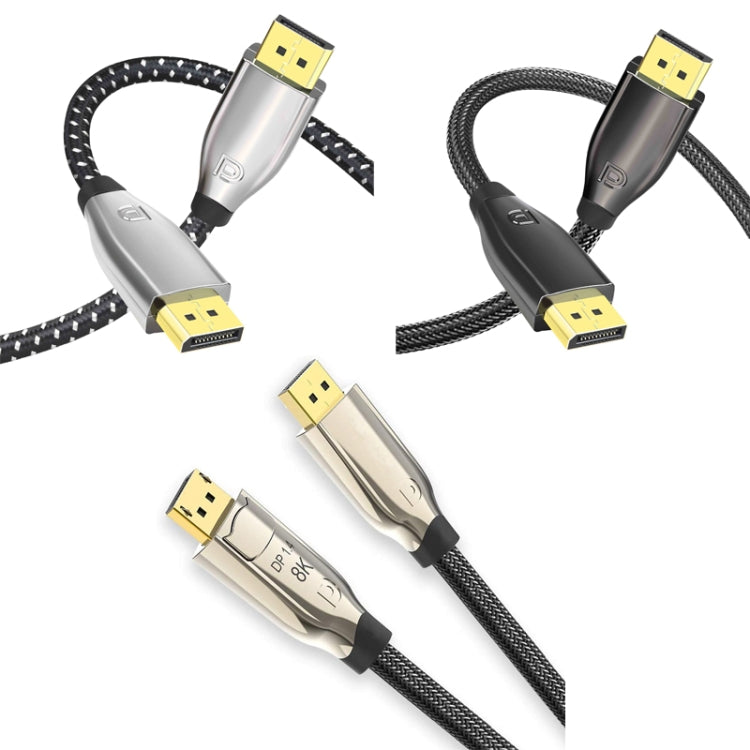 2m 1.4 Version DP Cable Gold-Plated Interface 8K High-Definition Display Computer Cable OD6.0MM 30AWG With Nylon Mesh(Black) -  by PMC Jewellery | Online Shopping South Africa | PMC Jewellery | Buy Now Pay Later Mobicred