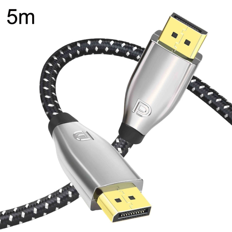 5m 1.4 Version DP Cable Gold-Plated Interface 8K High-Definition Display Computer Cable OD6.0MM 30AWG With Nylon Mesh(Gray) -  by PMC Jewellery | Online Shopping South Africa | PMC Jewellery | Buy Now Pay Later Mobicred