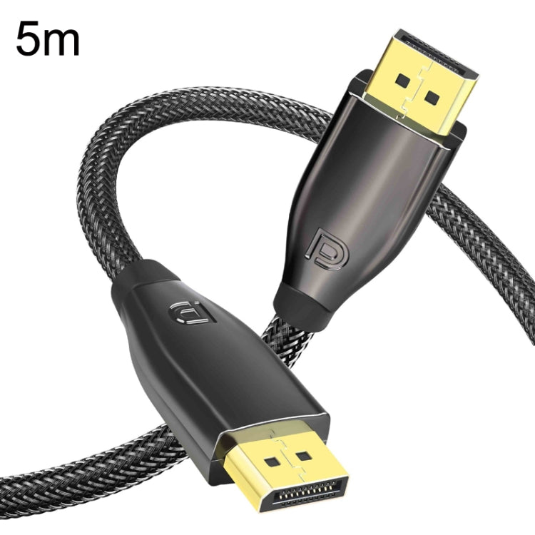 5m 1.4 Version DP Cable Gold-Plated Interface 8K High-Definition Display Computer Cable OD6.0MM 30AWG With Nylon Mesh(Black) -  by PMC Jewellery | Online Shopping South Africa | PMC Jewellery | Buy Now Pay Later Mobicred