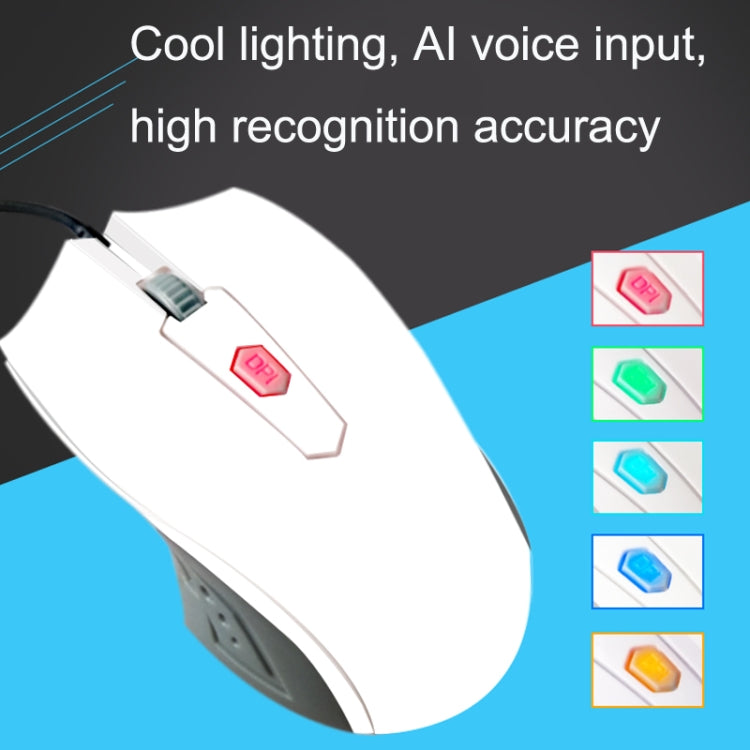 Pcsensor MOS4 4 Keys 2400DPI Game Intelligent Voice Recognition Input Mouse, Cable Length: 1.5m(Sound) - free shipping - PMC Jewellery - Order now!