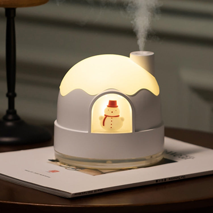 ZAY-H006 Plug-in Snowman Humidifier Night Light USB Mute Cute Desktop Air Mini Atomizer Air Humidifier(White) - free shipping - PMC TechLife - Order now!
