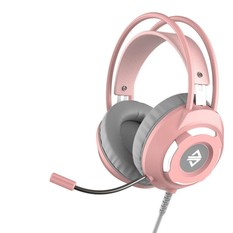 Ajazz AX120 7.1-channel Computer Head-mounted Gaming Headset Listening and Distinguishing Position Super Bass with Microphone(Pink) - Multimedia Headset by Ajazz | Online Shopping South Africa | PMC Jewellery | Buy Now Pay Later Mobicred