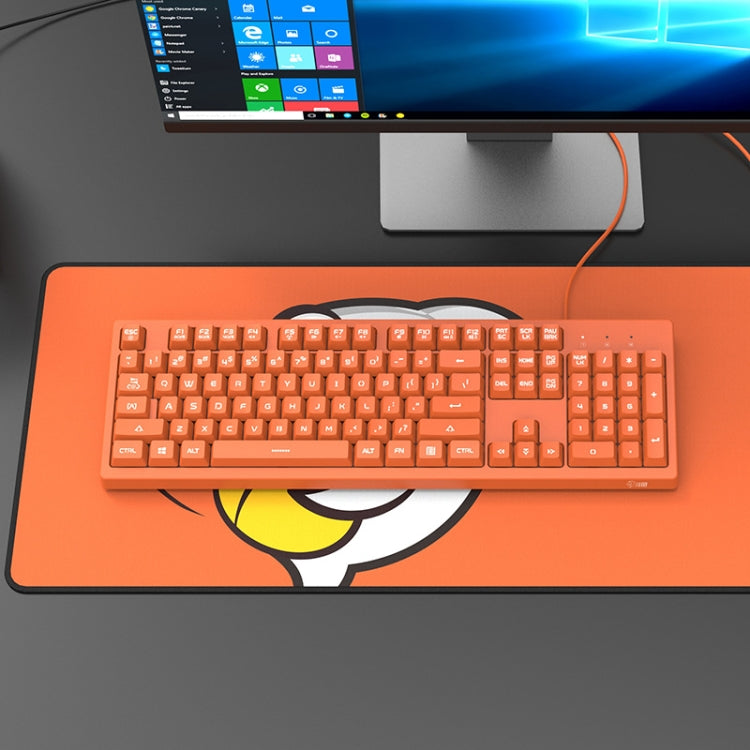 Ajazz DKS100 104 Keys Office Luminous Game Tea Axis Mechanical Keyboard, Cable Length: 1.5m(Orange) - Wired Keyboard by Ajazz | Online Shopping South Africa | PMC Jewellery | Buy Now Pay Later Mobicred