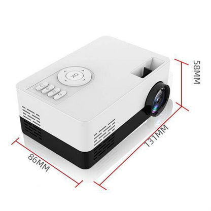 S261/J16 Home Mini HD 1080P Portable LED Projector, Support TF Card / AV / U Disk, Plug Specification:EU Plug(Pink White) - Mini Projector by PMC Jewellery | Online Shopping South Africa | PMC Jewellery | Buy Now Pay Later Mobicred