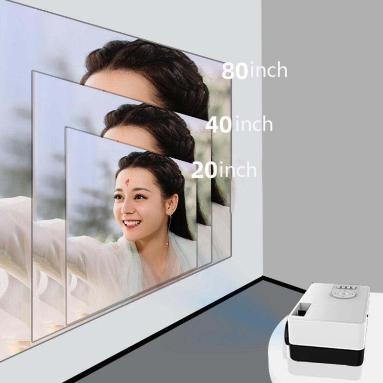 S261/J16 Home Mini HD 1080P Portable LED Projector, Support TF Card / AV / U Disk, Plug Specification:EU Plug(Yellow White) - Mini Projector by PMC Jewellery | Online Shopping South Africa | PMC Jewellery | Buy Now Pay Later Mobicred