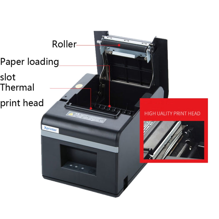 Xprinter XP-N160II Thermal Ticket Printing Machine Bluetooth Receipt Printer, Style:EU Plug(Gray) - free shipping - PMC Jewellery - Order now!