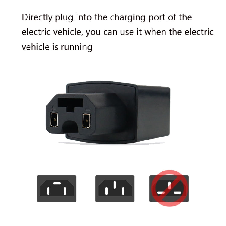 3 PCS Universal Car Intelligent Reverse Connection Lithium Battery Electric Car Mobile Phone Charger, Style:Extended Version Black 1A - Battery Charger by PMC Jewellery | Online Shopping South Africa | PMC Jewellery | Buy Now Pay Later Mobicred