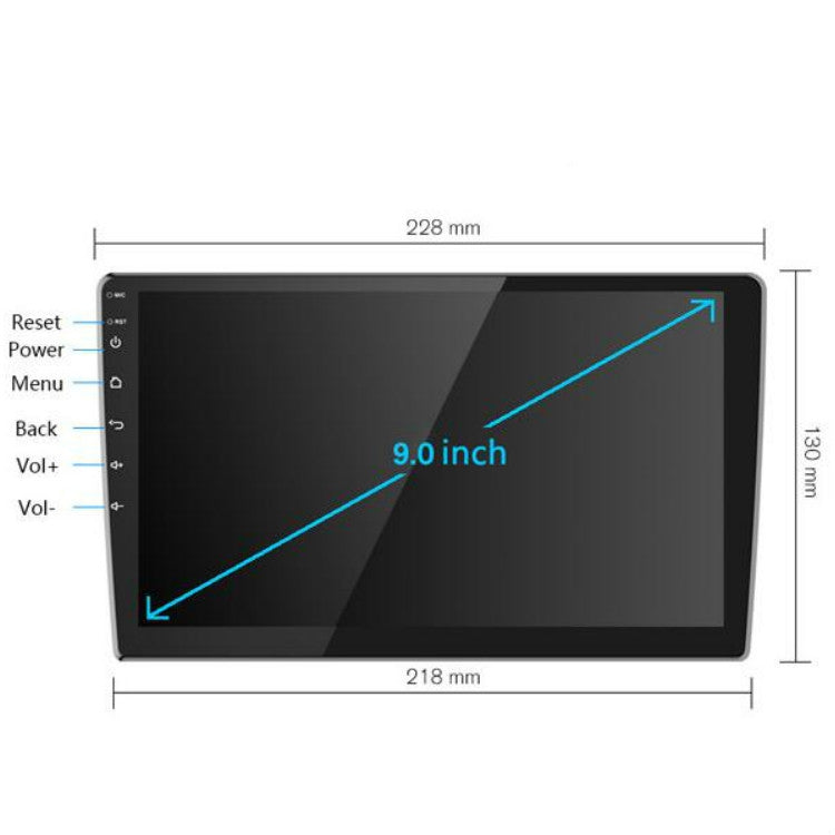 Universal Machine Android Smart Navigation Car Navigation DVD Reversing Video Integrated Machine, Size:9inch 1+16G, Specification:Standard - Car DVD by PMC TechLife | Online Shopping South Africa | PMC TechLife | Buy Now Pay Later Mobicred