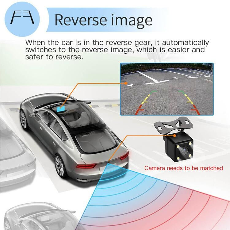 Universal Machine Android Smart Navigation Car Navigation DVD Reversing Video Integrated Machine, Size:9inch 1+16G, Specification:Standard+4 Lights Camera - Car DVD by PMC TechLife | Online Shopping South Africa | PMC TechLife | Buy Now Pay Later Mobicred