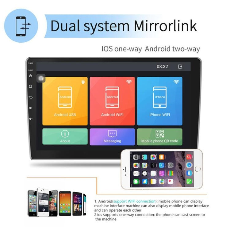 Universal Machine Android Smart Navigation Car Navigation DVD Reversing Video Integrated Machine, Size:9inch 2+16G, Specification:Standard+4 Lights Camera - Car DVD by PMC TechLife | Online Shopping South Africa | PMC TechLife | Buy Now Pay Later Mobicred