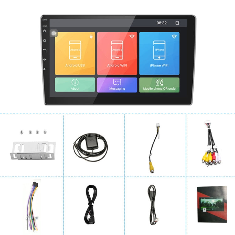 Universal Machine Android Smart Navigation Car Navigation DVD Reversing Video Integrated Machine, Size:9inch 2+32G, Specification:Standard+4 Lights Camera - Car DVD by PMC TechLife | Online Shopping South Africa | PMC TechLife | Buy Now Pay Later Mobicred
