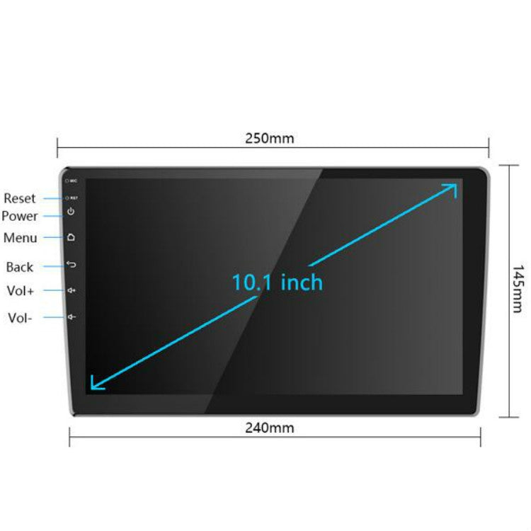 Universal Machine Android Smart Navigation Car Navigation DVD Reversing Video Integrated Machine, Size:10inch 2+32G, Specification:Standard+12 Lights Camera - Car DVD by PMC TechLife | Online Shopping South Africa | PMC TechLife | Buy Now Pay Later Mobicred