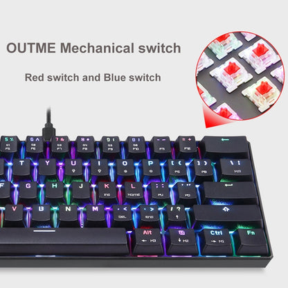 MOTOSPEED CK61 61 Keys  Wired Mechanical Keyboard RGB Backlight with 14 Lighting Effects, Cable Length: 1.5m, Colour: Red Shaft - Wired Keyboard by MOTOSPEED | Online Shopping South Africa | PMC Jewellery | Buy Now Pay Later Mobicred