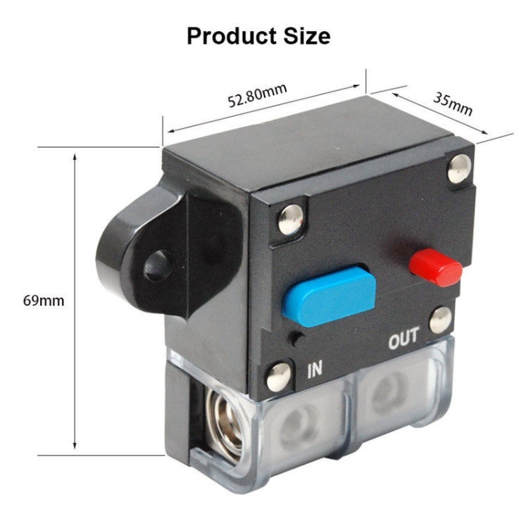 250A Auto Circuit Breaker Car Audio Fuse Holder Power Insurance Automatic Switch(Blue) - Fuse by PMC TechLife | Online Shopping South Africa | PMC TechLife | Buy Now Pay Later Mobicred