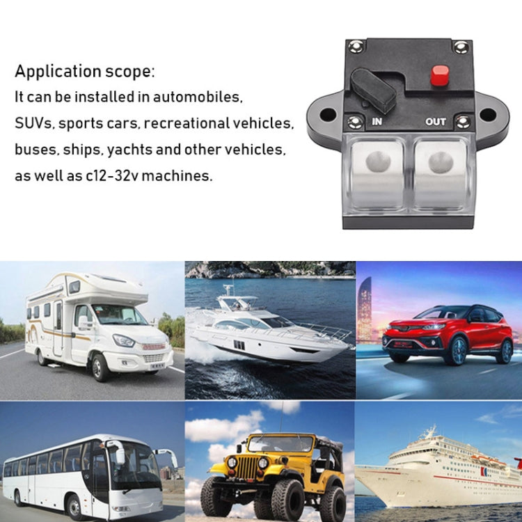 300A Auto Circuit Breaker Car Audio Fuse Holder Power Insurance Automatic Switch(Black) - Fuse by PMC TechLife | Online Shopping South Africa | PMC TechLife | Buy Now Pay Later Mobicred