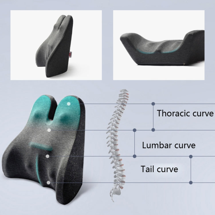 Car Seat Lumbar Support Cushion Memory Foam Office Lumbar Cushion, Size: Bandage(Dark Gray) - Seat Accessories by PMC TechLife | Online Shopping South Africa | PMC TechLife | Buy Now Pay Later Mobicred