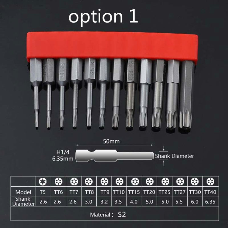 12 PCS / Set Screwdriver Bit With Magnetic S2 Alloy Steel Electric Screwdriver, Specification:1 - Drill & Drill Bits by PMC TechLife | Online Shopping South Africa | PMC TechLife | Buy Now Pay Later Mobicred
