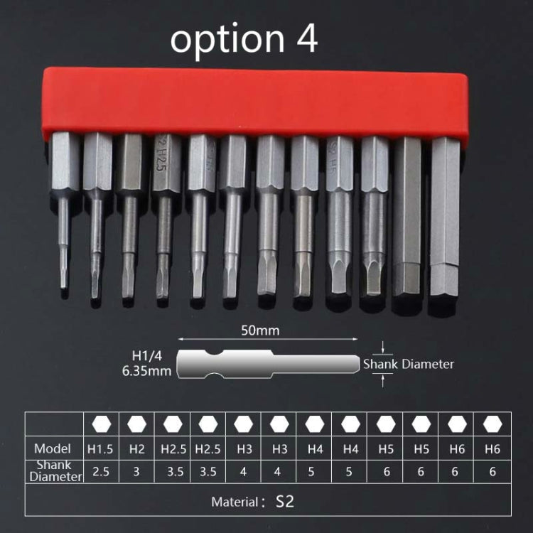 12 PCS / Set Screwdriver Bit With Magnetic S2 Alloy Steel Electric Screwdriver, Specification:4 - Drill & Drill Bits by PMC TechLife | Online Shopping South Africa | PMC TechLife | Buy Now Pay Later Mobicred
