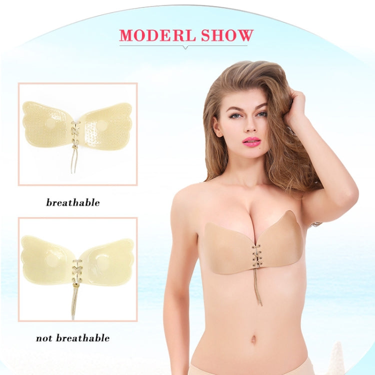 Women Self-Adhesive Strapless Bandage Blackless Solid Bra Silicone Underwear Invisible Bra, Size:L (T Khaki) - free shipping - PMC TechLife - Order now!