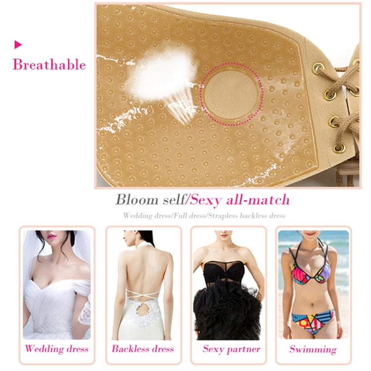 Women Self-Adhesive Strapless Bandage Blackless Solid Bra Silicone Underwear Invisible Bra, Size:L (T Khaki) - free shipping - PMC TechLife - Order now!