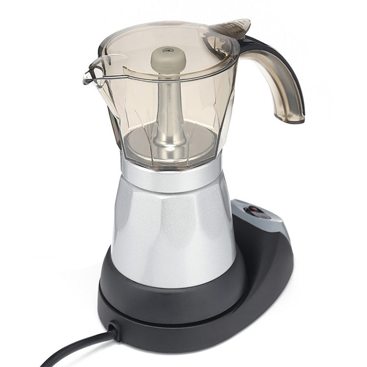 3 to 6 Cup Aluminium Alloy Electric Moka Coffee Pot Percolator EU Plug - Coffee Tools by PMC Jewellery | Online Shopping South Africa | PMC Jewellery